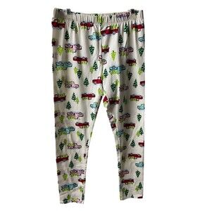 No Boundaries Pajama Pants Juniors Large Trucks Trees Pattern Cabin